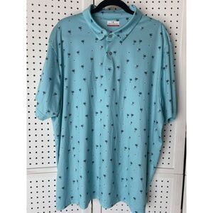 Men's XXL Grand Slam Performance Golf Polo Short Sleeve‎ Shirt PALM TREE Print